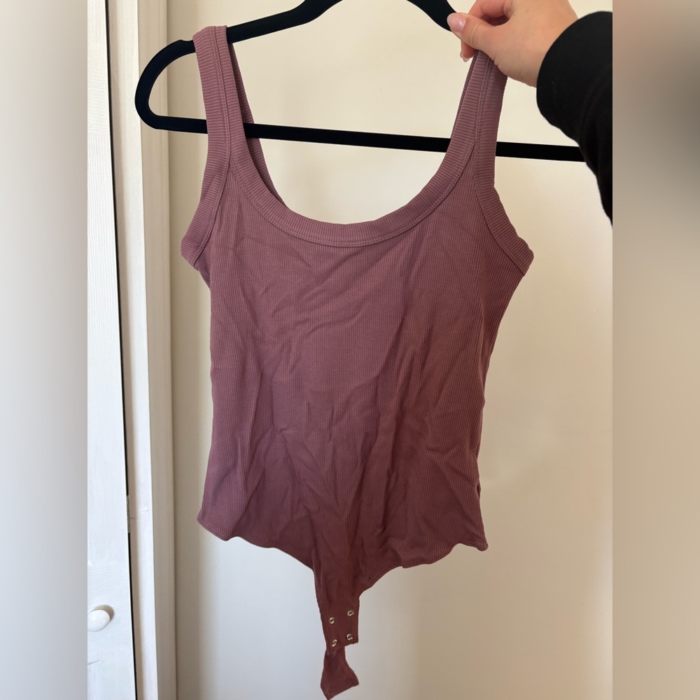 Dynamite Dusty Rose Ribbed Tank Top